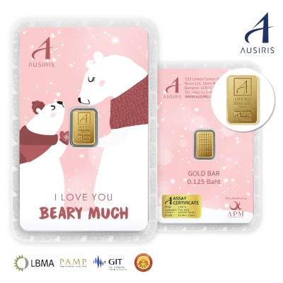 ทองแท่ง 0.125 บาท การ์ดหมีชมพู