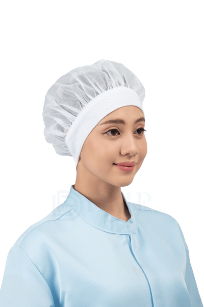 หมวกซาลาเปาผ้าตาข่ายถี่ DMP สำหรับไลน์ผลิต ห้องแล็บ