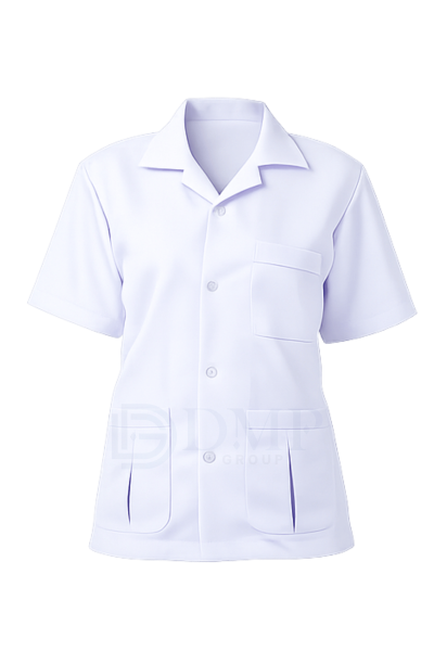 เสื้อกาวน์ตัวสั้นแขนสั้น DMP สำหรับการแพทย์ -วิทยาศาสตร์
