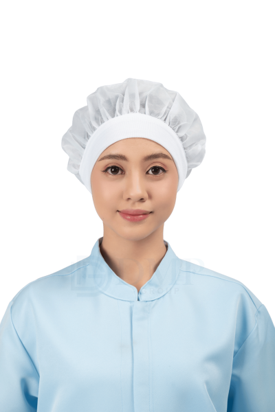 หมวกซาลาเปาผ้าตาข่ายถี่ DMP สำหรับไลน์ผลิต ห้องแล็บ