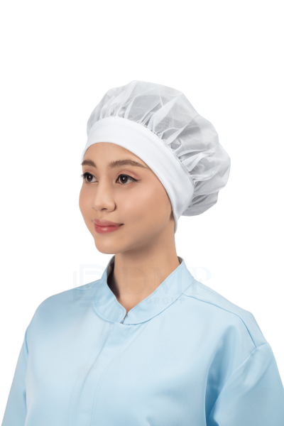 หมวกซาลาเปาผ้าตาข่ายถี่ DMP สำหรับไลน์ผลิต ห้องแล็บ