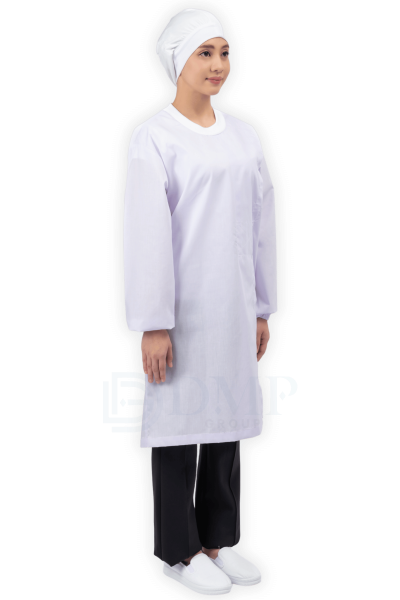 เสื้อกาวน์คอกลม ตัวยาว แขนยาว3