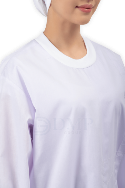 เสื้อกาวน์คอกลม ตัวยาว แขนยาว4