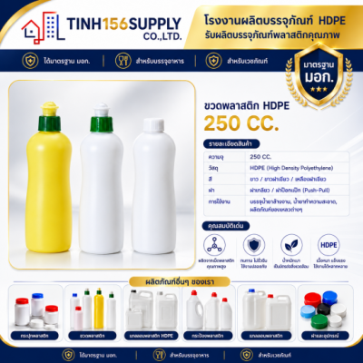 รับผลิตขวดใส่น้ำ 250 ซีซี