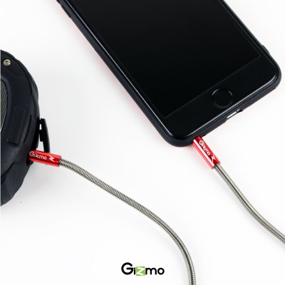 Gizmo สายต่อเชื่อม AUX 3.5 mm สายสัญญาณ แจ็คต่อฟังเพลง​ รุ่น GU-003 สีแดง ประกัน 1 ปี