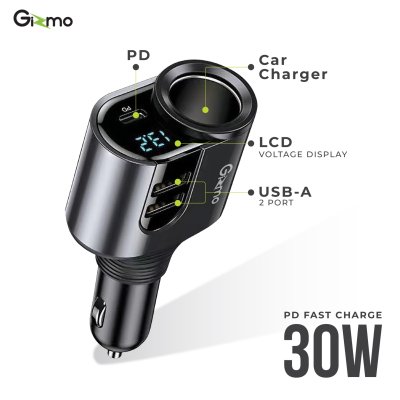 Gizmo ที่ชาร์จในรถยนต์ ใช้กับช่องจุดบุหรี่ในรถยนต์ PD car charger รุ่น GG-016 รับประกัน1ปี
