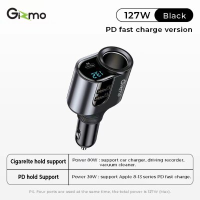 Gizmo ที่ชาร์จในรถยนต์ ใช้กับช่องจุดบุหรี่ในรถยนต์ PD car charger รุ่น GG-016 รับประกัน1ปี