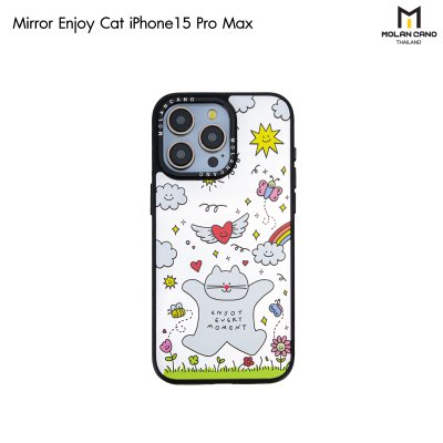MOLAN CANO Collection Mirror เคสไอโฟนรุ่น ip15/15pro max เคสกระจก สกรีนลาย กันกระแทก
