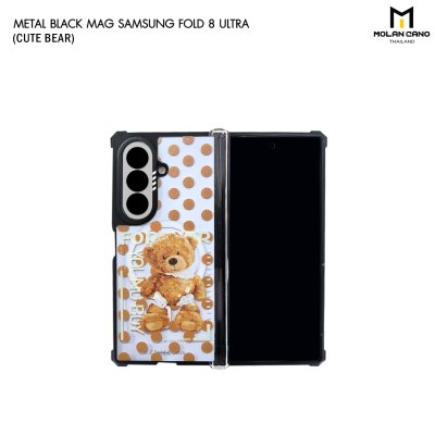 Molan Cano Metal Black Mag Printing เคสหรับ Samsung Galaxy Z Fold 8 Ultra