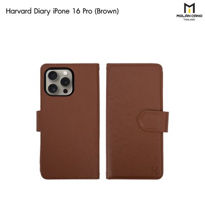 HANA Harvard Diary Case เคสฝาพับมีช่องใส่บัตร iPhone สำหรับไอโฟน 16/16+/16pro/16promax