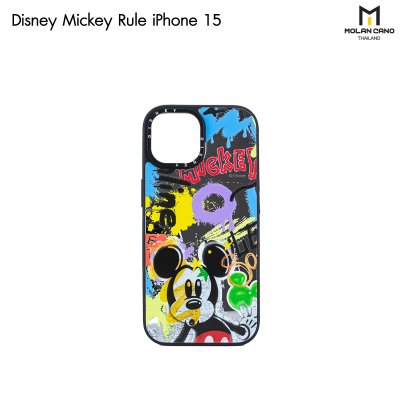 MOLAN CANO รุ่น iPhone 15/15 Pro max Case printing เคสลาย Mickey Mouse ลิขสิทธิ์แท้100% สำหรับไอโฟน เคส กันกระแทก-ขอบดำ