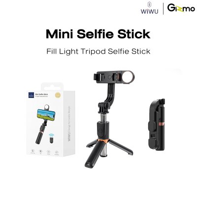 WiWU ไม้เซลฟี่พกพาขนาดเล็ก mini portable selfie stick fill light รุ่น Wi-SE011