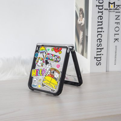 เคส Molan Cano Z Flip 6 ขอบดำ กันกระแทก 4 มุม ตาข่ายกันฝุ่น