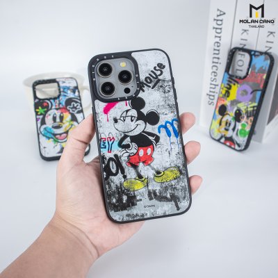 MOLAN CANO รุ่น iPhone 15/15 Pro max Case printing เคสลาย Mickey Mouse ลิขสิทธิ์แท้100% สำหรับไอโฟน เคส กันกระแทก-ขอบดำ