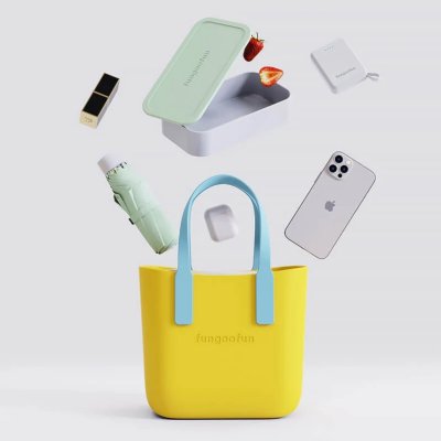 Fungoofun Shopping Bag กระเป๋าถืออเนกประสงค์ 3 มิติ กันน้ํา รุ่น G518