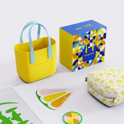Fungoofun Shopping Bag กระเป๋าถืออเนกประสงค์ 3 มิติ กันน้ํา รุ่น G518