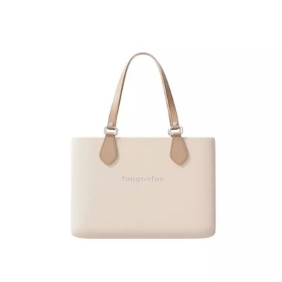 Fungoofun Fashion Tote Bag กระเป๋าสะพายไหล่ 3 มิติ มีหูหิ้วสายหนังและสายผ้าฝ้าย พร้อมกระเป๋าด้านในแบบถอดได้ รุ่น F529