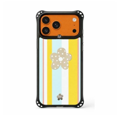 Kickpop Sparkle Airbumper Colorful Stripe Flower MagSafe Case for iPhone 17/18 Series เคสลายแถบสีแมตช์ดอกไม้ กันกระแทก รองรับ MagSafe