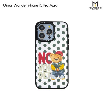 MOLAN CANO Collection Mirror เคสไอโฟนรุ่น ip15/15pro max เคสกระจก สกรีนลาย กันกระแทก
