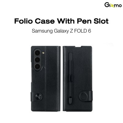 Gizmo Folio Case With Pen Slot เคสหนังแบบเปิด-ปิด เคสซัมซุง เคส Z Fold 6 มีช่องเก็บปากกา
