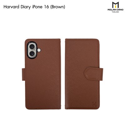 HANA Harvard Diary Case เคสฝาพับมีช่องใส่บัตร iPhone สำหรับไอโฟน 16/16+/16pro/16promax