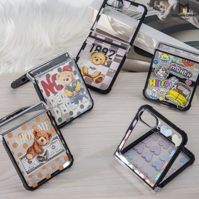 เคส Molan Cano Z Flip 6 ขอบดำ กันกระแทก 4 มุม ตาข่ายกันฝุ่น