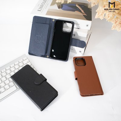 HANA Harvard Diary Case เคสฝาพับมีช่องใส่บัตร iPhone สำหรับไอโฟน 16/16+/16pro/16promax