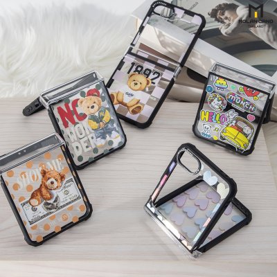เคส Molan Cano Z Flip 6 ขอบดำ กันกระแทก 4 มุม ตาข่ายกันฝุ่น