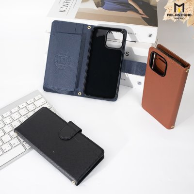 HANA Harvard Diary Case เคสฝาพับมีช่องใส่บัตร iPhone สำหรับไอโฟน 16/16+/16pro/16promax
