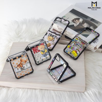 เคส Molan Cano Z Flip 6 ขอบดำ กันกระแทก 4 มุม ตาข่ายกันฝุ่น