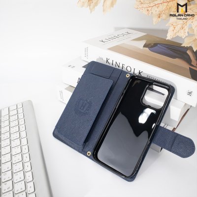 HANA Harvard Diary Case เคสฝาพับมีช่องใส่บัตร iPhone สำหรับไอโฟน 16/16+/16pro/16promax