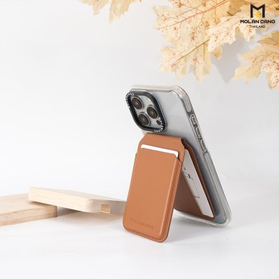 Molan Cano Card Pocket magsafe Flip Stand ขาตั้ง Smartphone พร้อมช่องเก็บบัตร แบบแม่เหล็ก