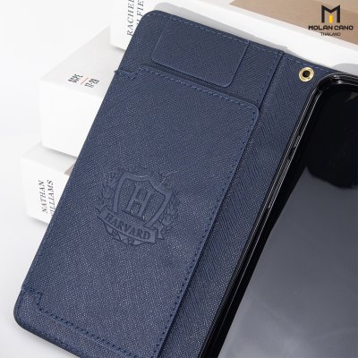 HANA Harvard Diary Case เคสฝาพับมีช่องใส่บัตร iPhone สำหรับไอโฟน 16/16+/16pro/16promax