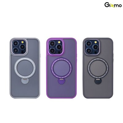 Gizmo เคสรุ่น Defense Rotate Stand MagSafe iPhone 15/15+/15 Promax มีขาตั้ง เนื้อสัมผัสแมท เคสชาร์จได้ กันกระแทก