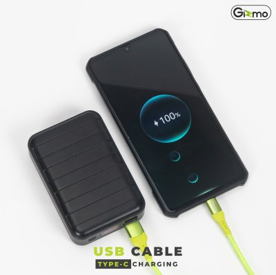 Gizmo สายชาร์จ Type-c ผ้าถัก ความยาว 2 เมตร รองรับชาร์จเร็ว 5A รุ่น GU-046