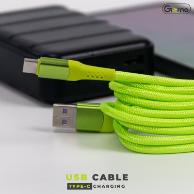 Gizmo สายชาร์จ Type-c ผ้าถัก ความยาว 2 เมตร รองรับชาร์จเร็ว 5A รุ่น GU-046