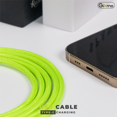 Gizmo สายชาร์จ Type-c ผ้าถัก ความยาว 2 เมตร รองรับชาร์จเร็ว 5A รุ่น GU-046