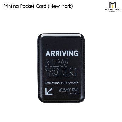 Hana Printing pocket card ช่องเก็บบัตร แบบแม่เหล็ก วัสดุหนัง มีลาย 8 ลาย