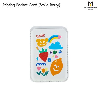 Hana Printing pocket card ช่องเก็บบัตร แบบแม่เหล็ก วัสดุหนัง มีลาย 8 ลาย
