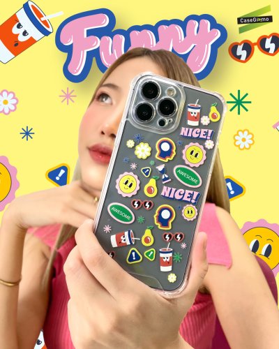 Gizmo เคสซัมซุง เคสS22ultra เคสS23ultra เคสS24ultra เคสใส ยกขอบกันกระแทก รุ่น Strong-X สกรีนลาย Street(หมายเหตุบอกรุ่น)