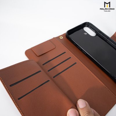HANA Harvard Diary Case เคสฝาพับมีช่องใส่บัตร iPhone สำหรับไอโฟน 16/16+/16pro/16promax