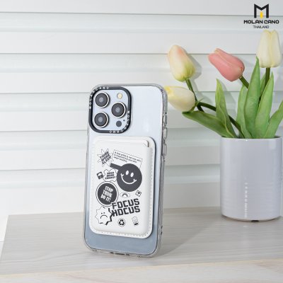 Hana Printing pocket card ช่องเก็บบัตร แบบแม่เหล็ก วัสดุหนัง มีลาย 8 ลาย