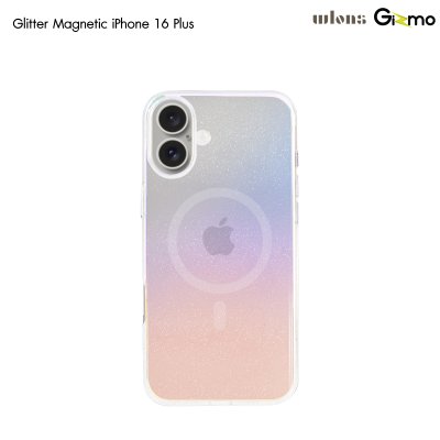 Wlons Glitter Magnetic Case เคสใสกลิตเตอร์ โฮโลแกรมไล่สี สำหรับไอโฟน 16/16+/16pro/16promax