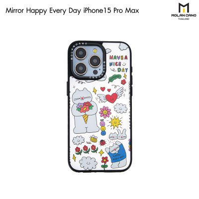MOLAN CANO Collection Mirror เคสไอโฟนรุ่น ip15/15pro max เคสกระจก สกรีนลาย กันกระแทก
