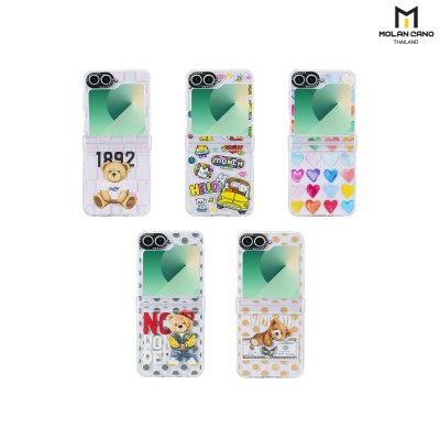 เคส Molan Cano Z Flip 6 ใสพิมพ์ลายสวย กันฝุ่น กันกระแทก
