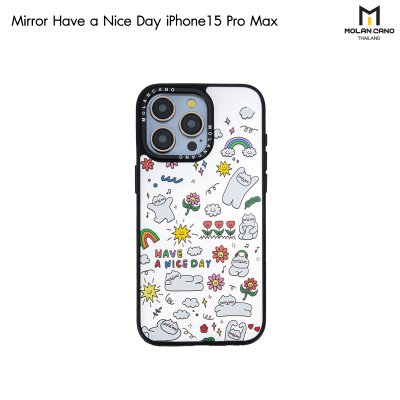 MOLAN CANO Collection Mirror เคสไอโฟนรุ่น ip15/15pro max เคสกระจก สกรีนลาย กันกระแทก