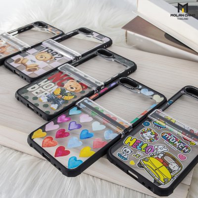 เคส Molan Cano Z Flip 6 ขอบดำ กันกระแทก 4 มุม ตาข่ายกันฝุ่น