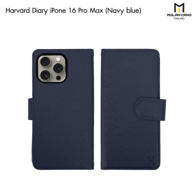 HANA Harvard Diary Case เคสฝาพับมีช่องใส่บัตร iPhone สำหรับไอโฟน 16/16+/16pro/16promax