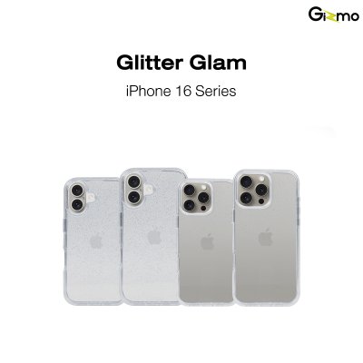Gizmo Glitter Glam iPhone 16/16+/16Pro/16Promax เคสไอโฟน เคสใสกลิตเตอร์ กากเพชร กันรอยขีดข่วน กันกระแทก