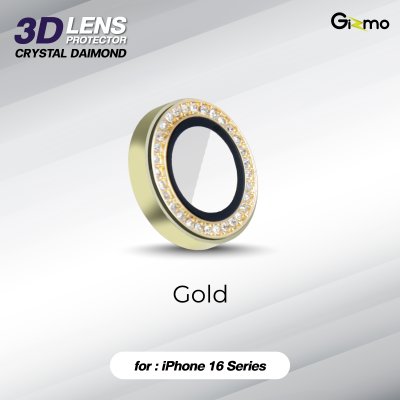 Gizmo 3D Boss Lens Crystal Diamond กระจกกันเลนส์กล้องกากเพชร สำหรับ iPhone 16/16+/16Pro/16Pro max